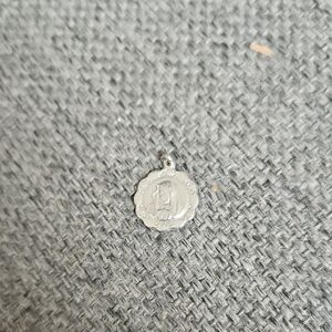 10k White Gold Religious Pendant